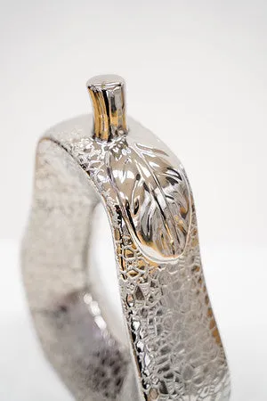 12" Titanium Silver Pear