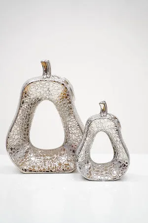 12" Titanium Silver Pear