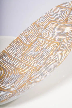 19" WHITE WOOD PLATE