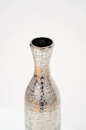 20" Vase Titanium Silver