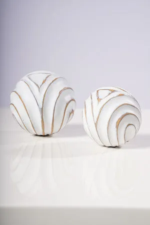 3" WHITE WOOD BALL