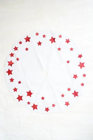 48" White Skirt 40 Red Star
