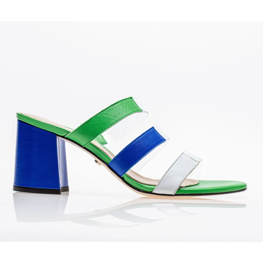 Bali Sandals Blue, Green and White