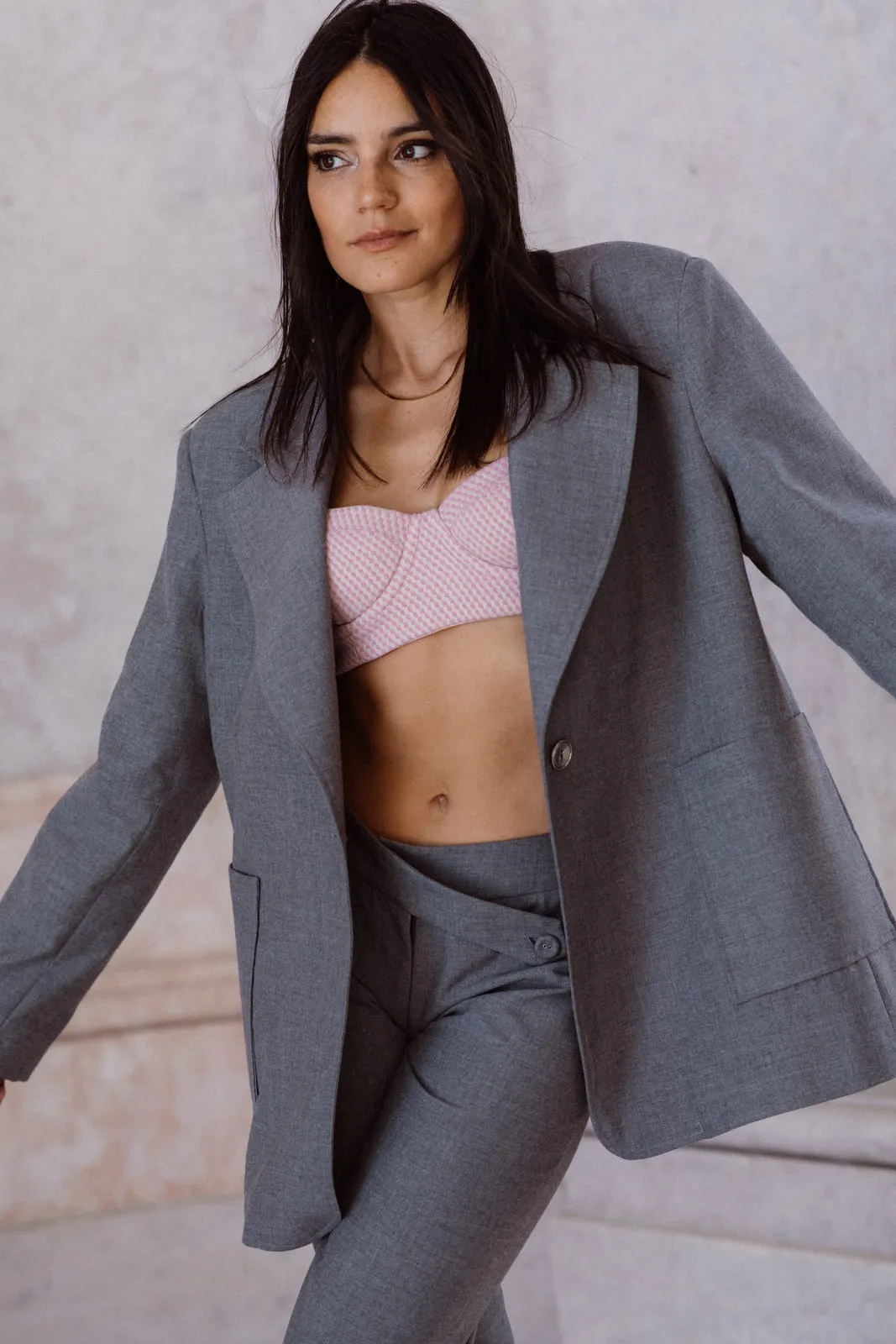 BLAZER OVERSIZED CINZA