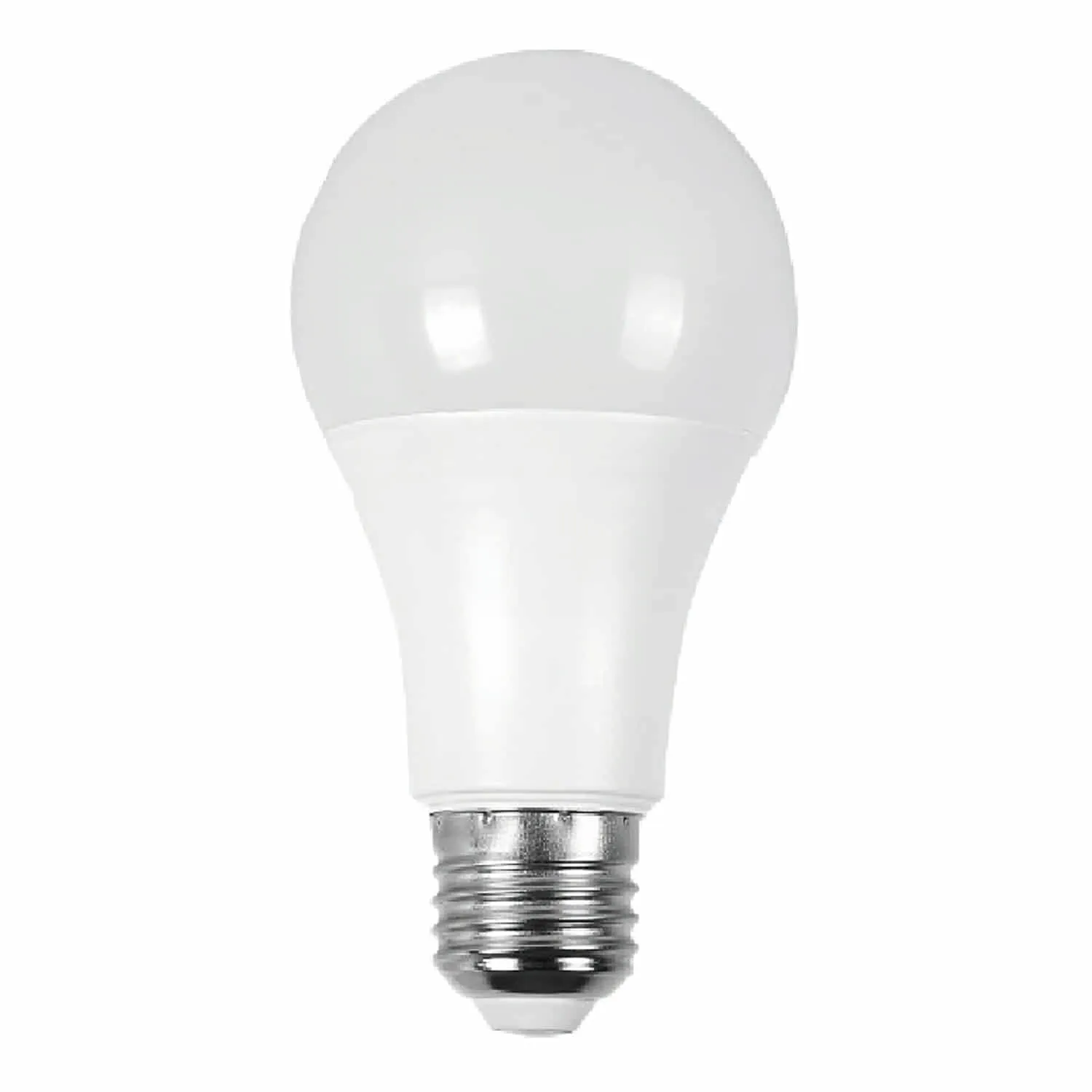 Bombillo LED A19 9W 3000K Luz Cálida - Chip SMD 5730, Rosca E27, 900 Lumens, 60X110mm. Acabado Blanco. Foco.