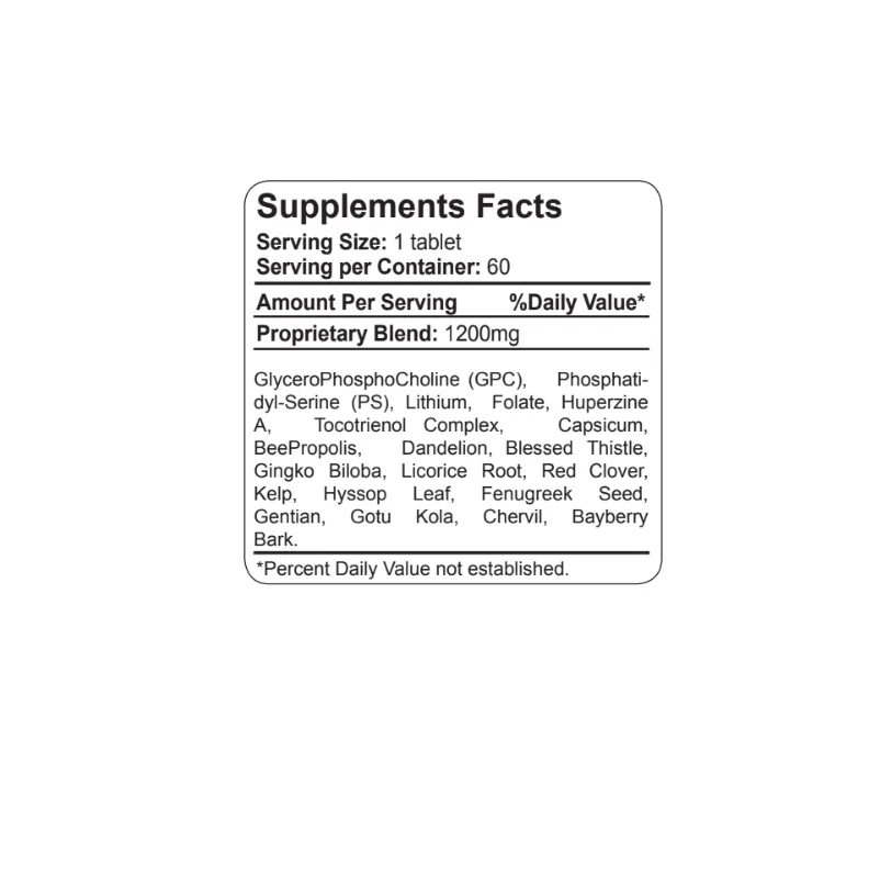 Brain Health Neuro Care Kids, memory support dietary supplement -  60 Tablets