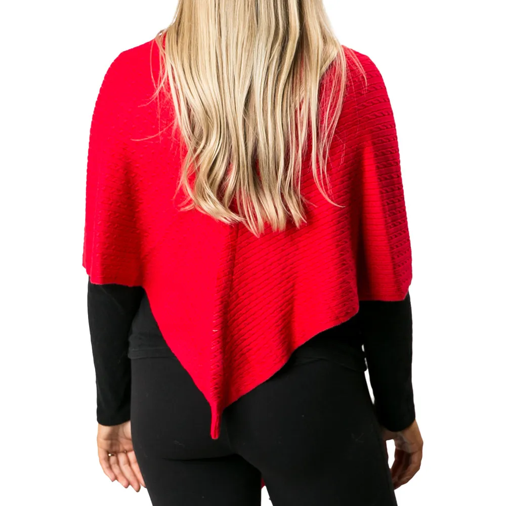 Cable Knit Keyhole Wrap
