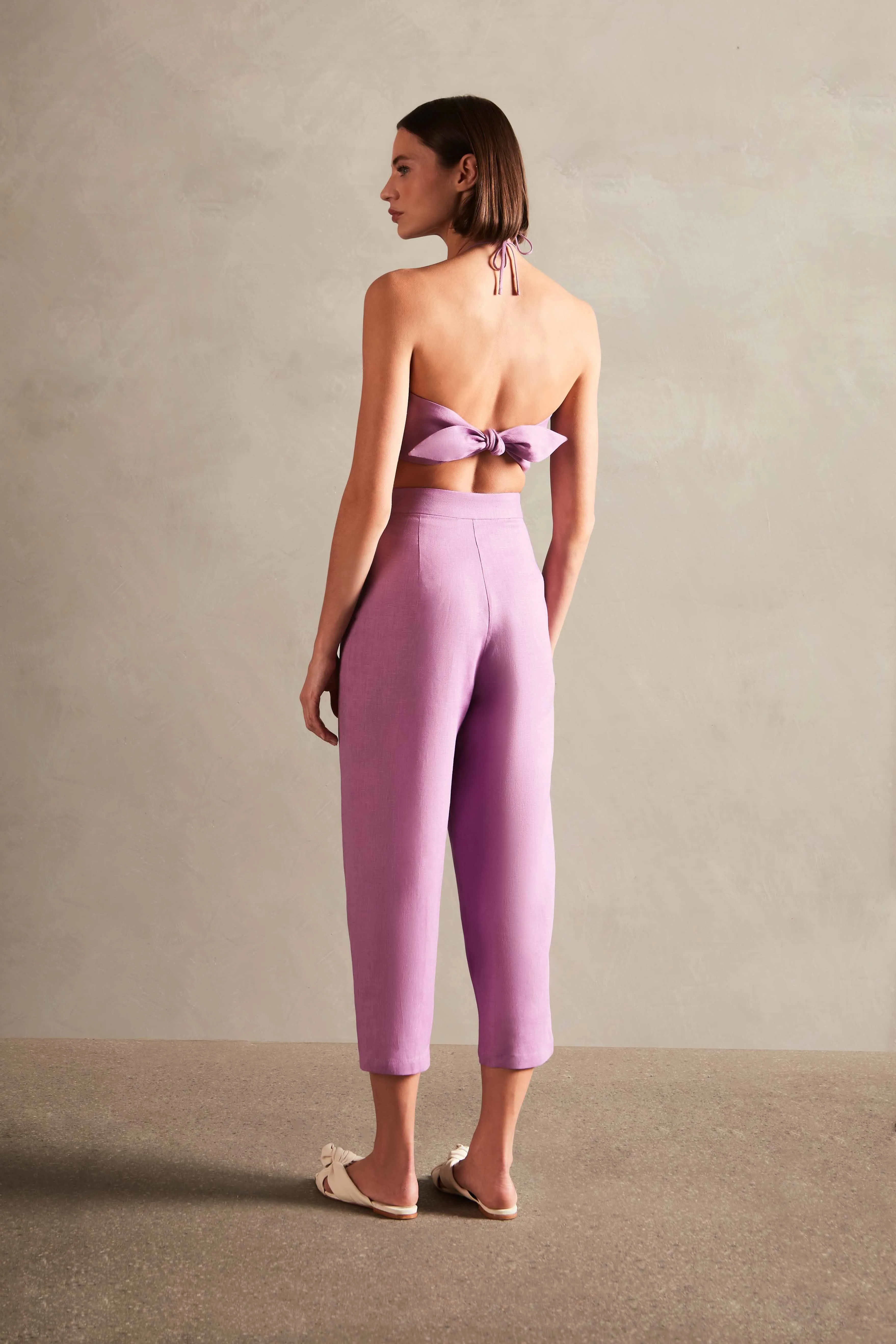 Calça Carrot Orquídea Vintage