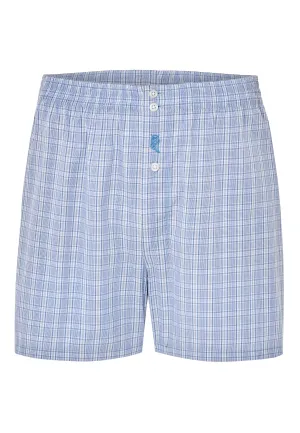 Calzoncillo Bóxer Hombre Algodón Tela Cuadros - Azul 6928_30