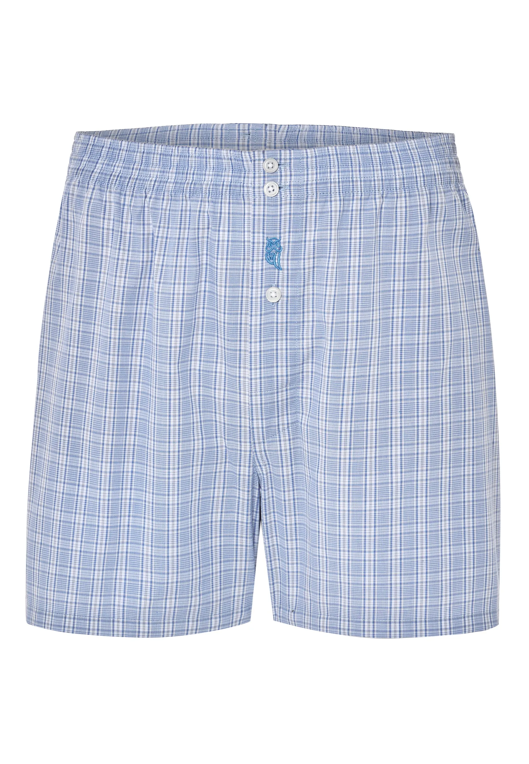 Calzoncillo Bóxer Hombre Algodón Tela Cuadros - Azul 6928_30