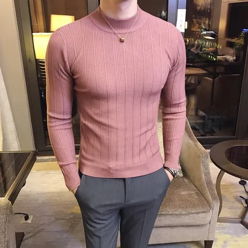 Casual Striped Solid Sweater