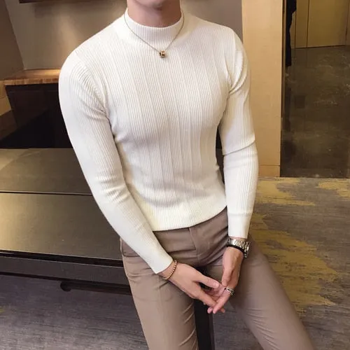 Casual Striped Solid Sweater