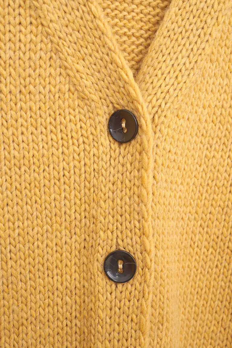 Chaqueta de punto oversize puños a contraste