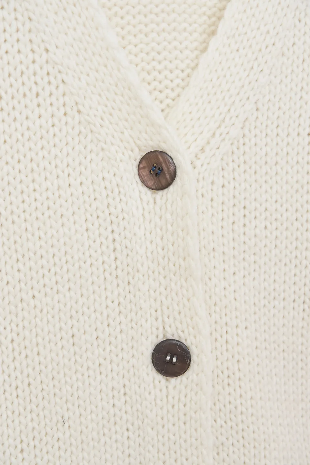 Chaqueta de punto oversize puños a contraste