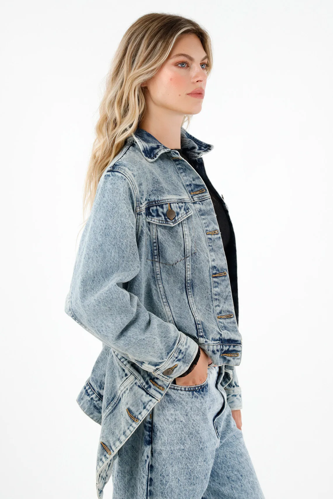 Chaqueta multiestilo azul para mujer
