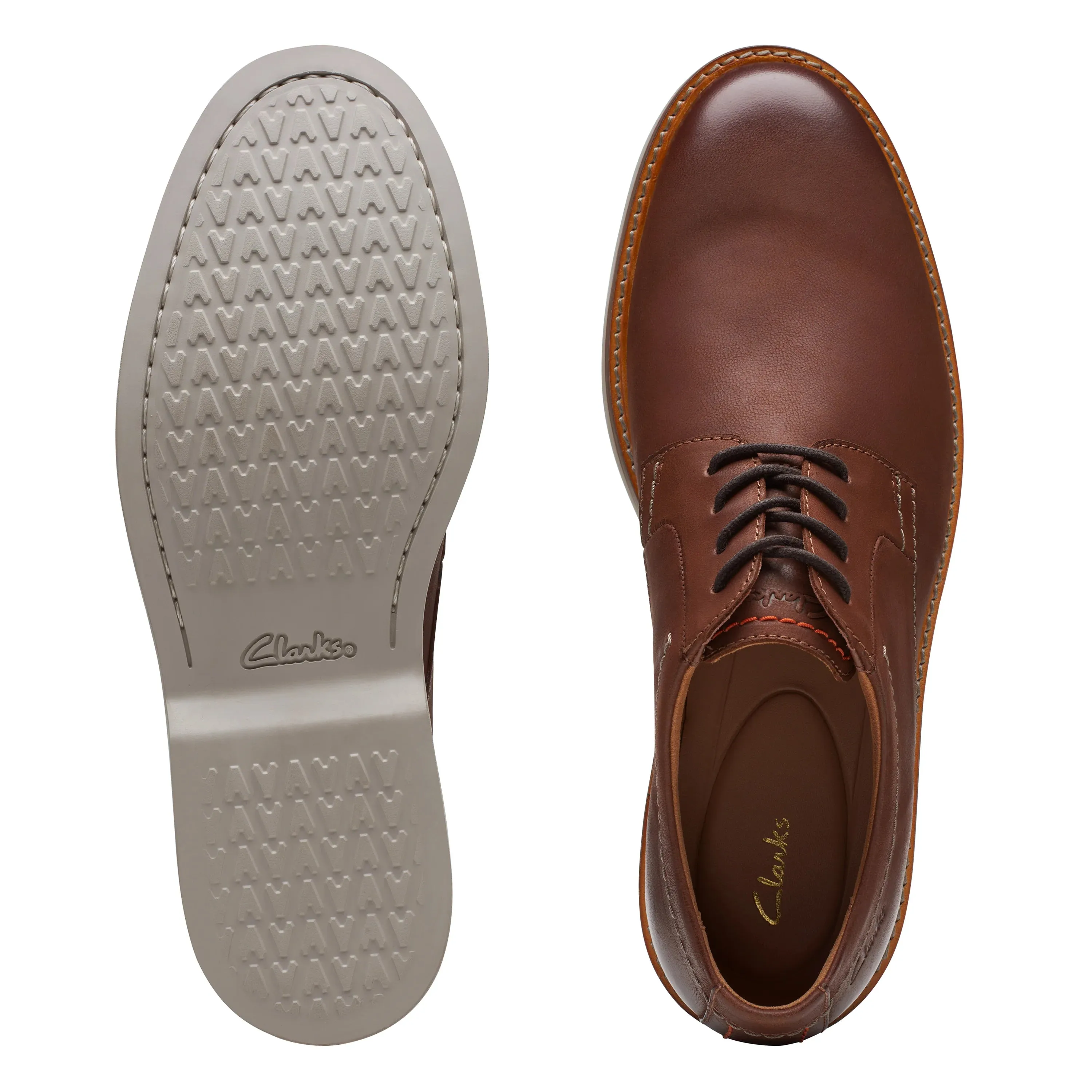CLARKS | ZAPATOS CASUAL HOMBRE | ATTICUS LT LACE DARK TAN LEATHER | MARRÓN