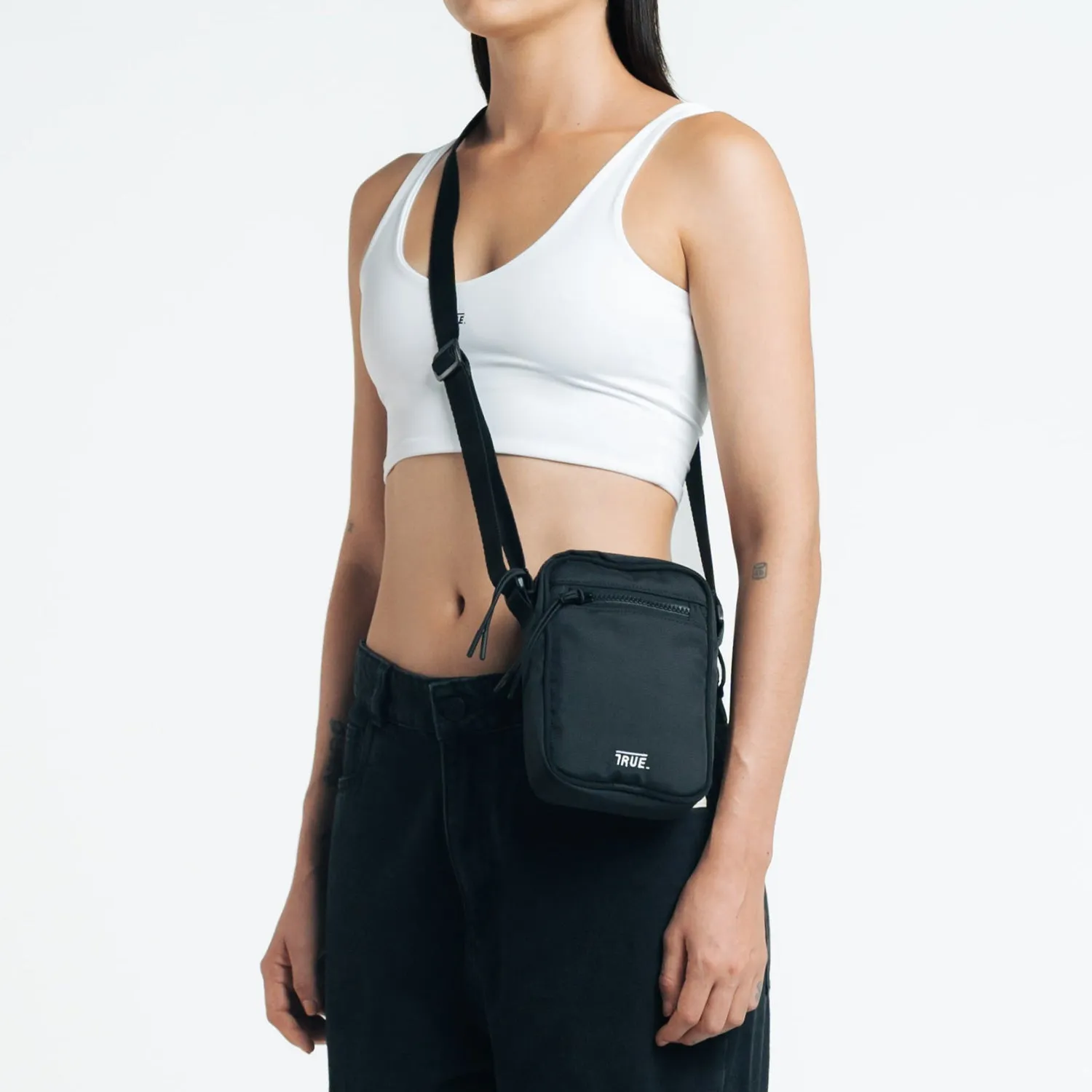 Crossbody Bag Clásico Bordado - Negro