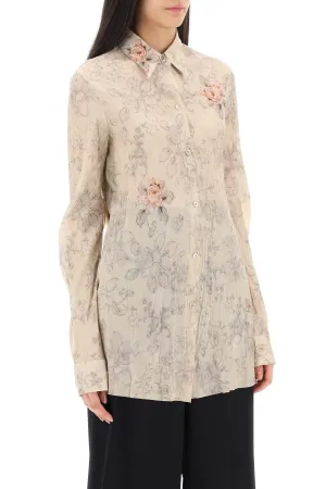 Dries Van Noten Calim Floral Silk Shirt (Size - 40)
