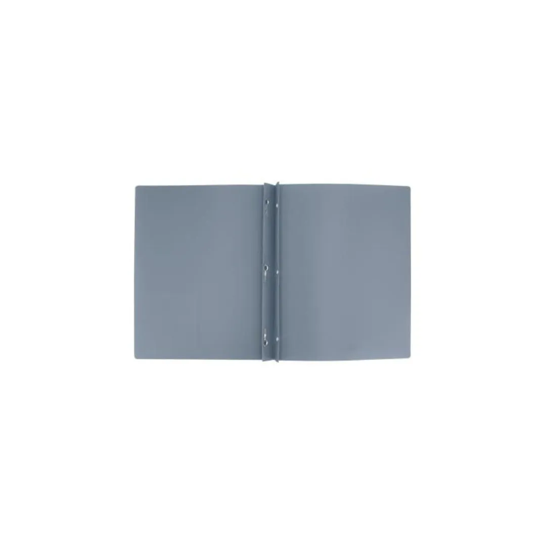 Duo-tang en plastique opaque gris