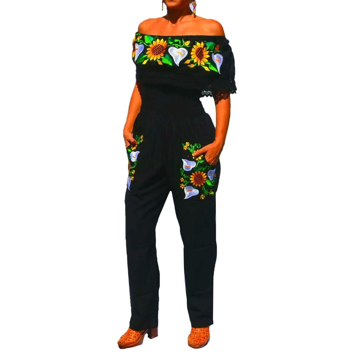 Embroidered Jumper NA-TM-79004-G Black