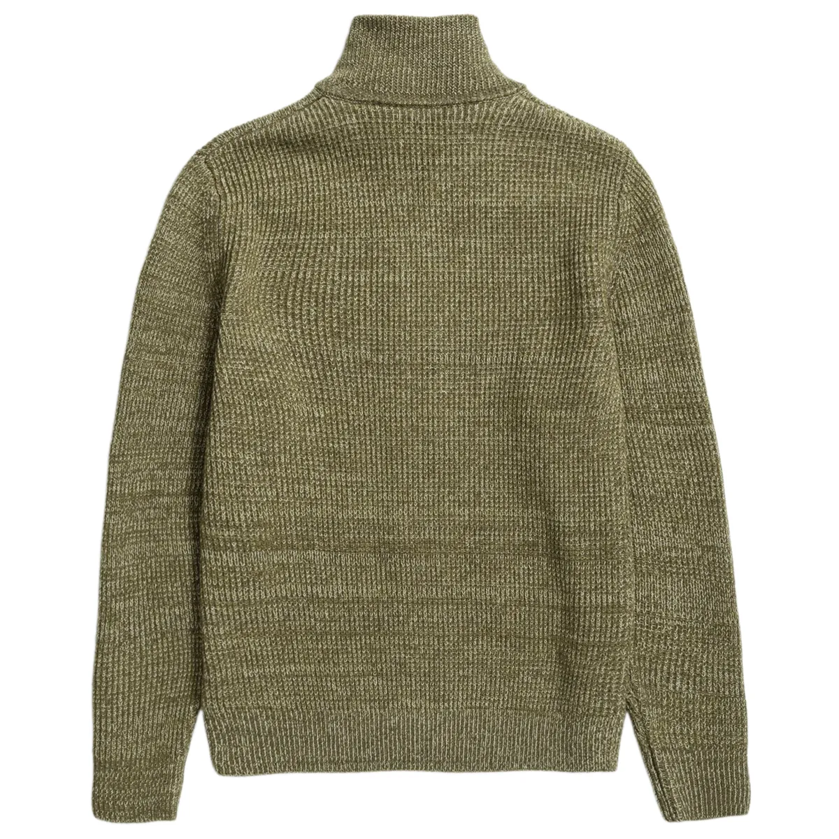 Hagen Wool Cotton Rib Full Zip Jacket