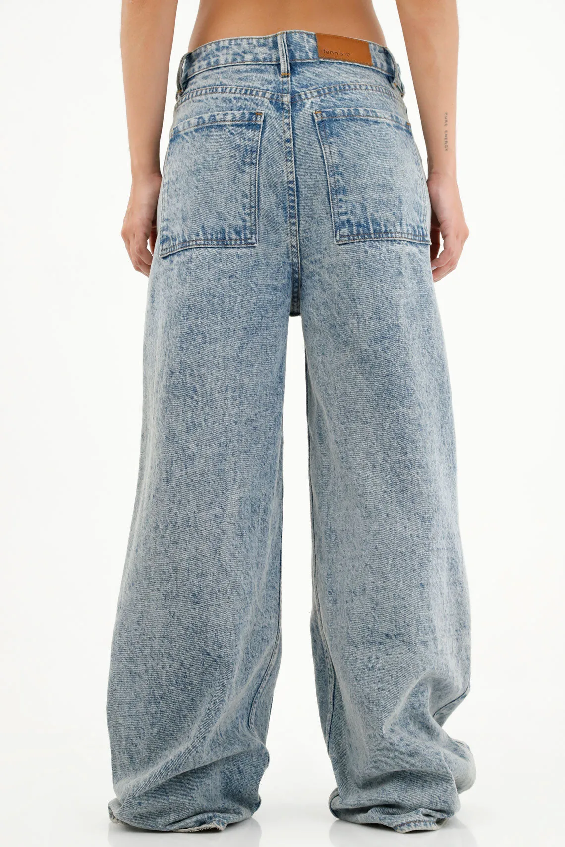 Jean Wide Leg azul para mujer