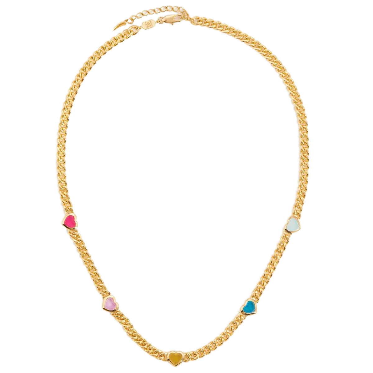 Jelly Heart Gemstone Charm Necklace