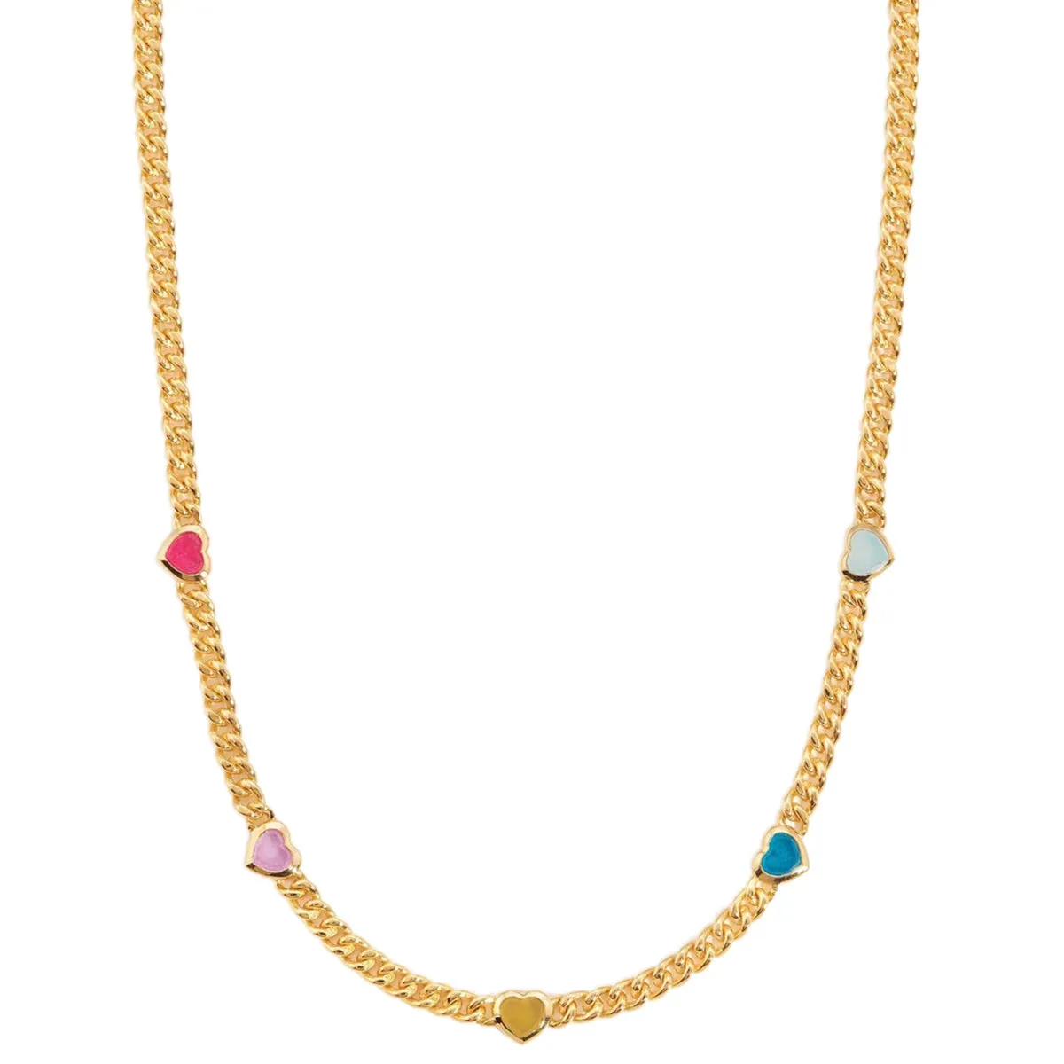 Jelly Heart Gemstone Charm Necklace