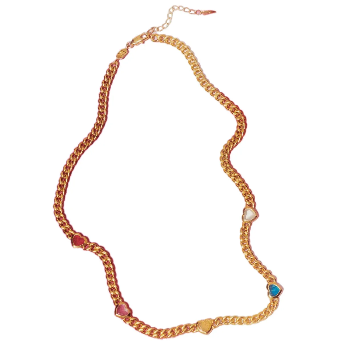 Jelly Heart Gemstone Charm Necklace