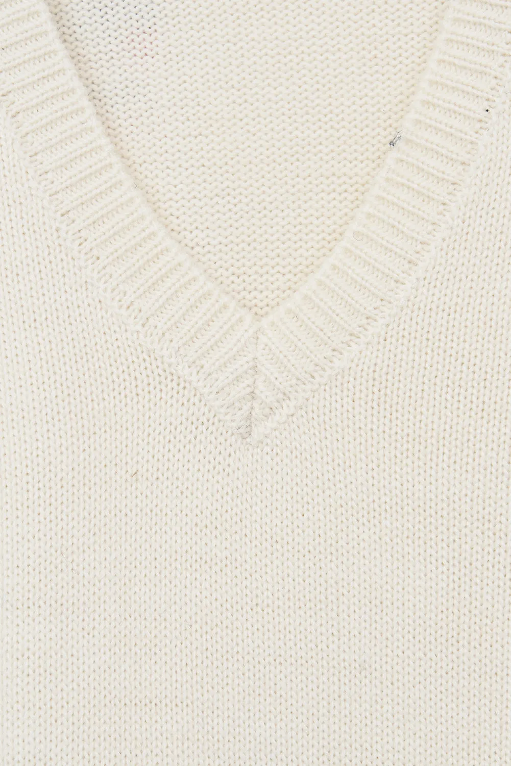 Jersey de punto oversized cuello pico