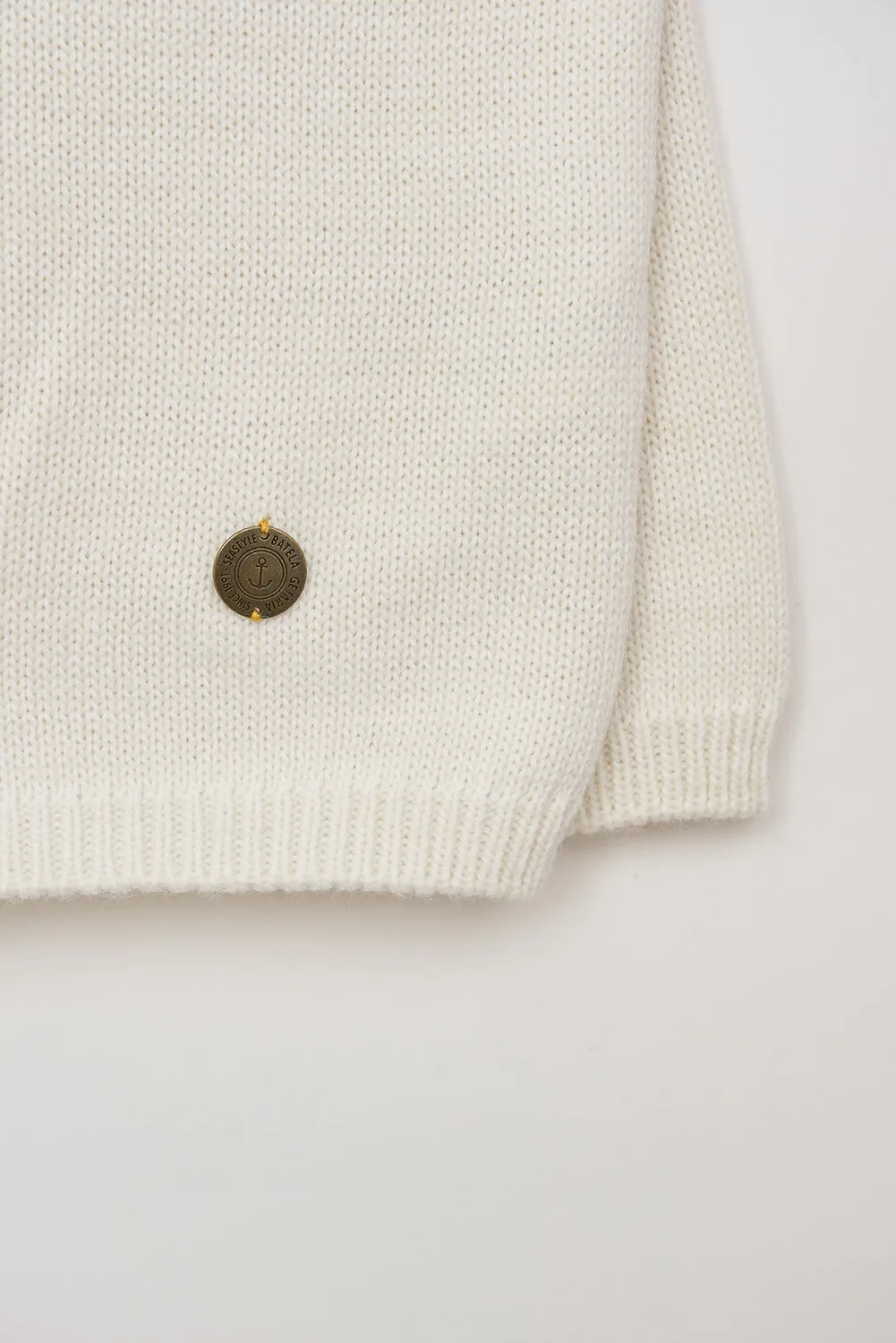 Jersey de punto oversized cuello pico