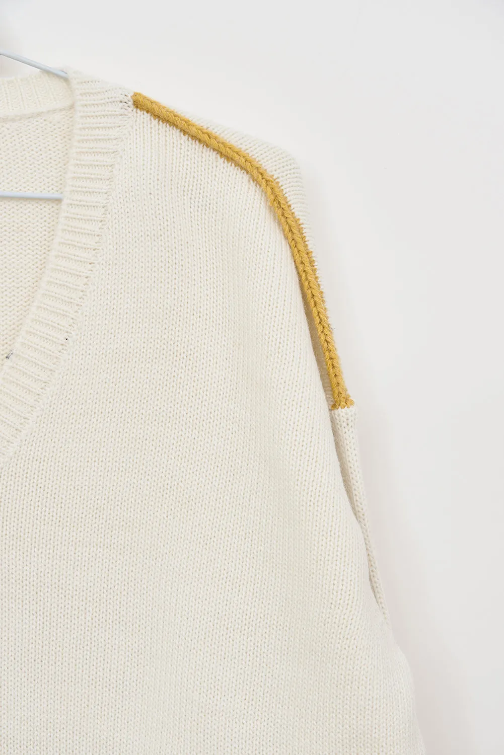 Jersey de punto oversized cuello pico