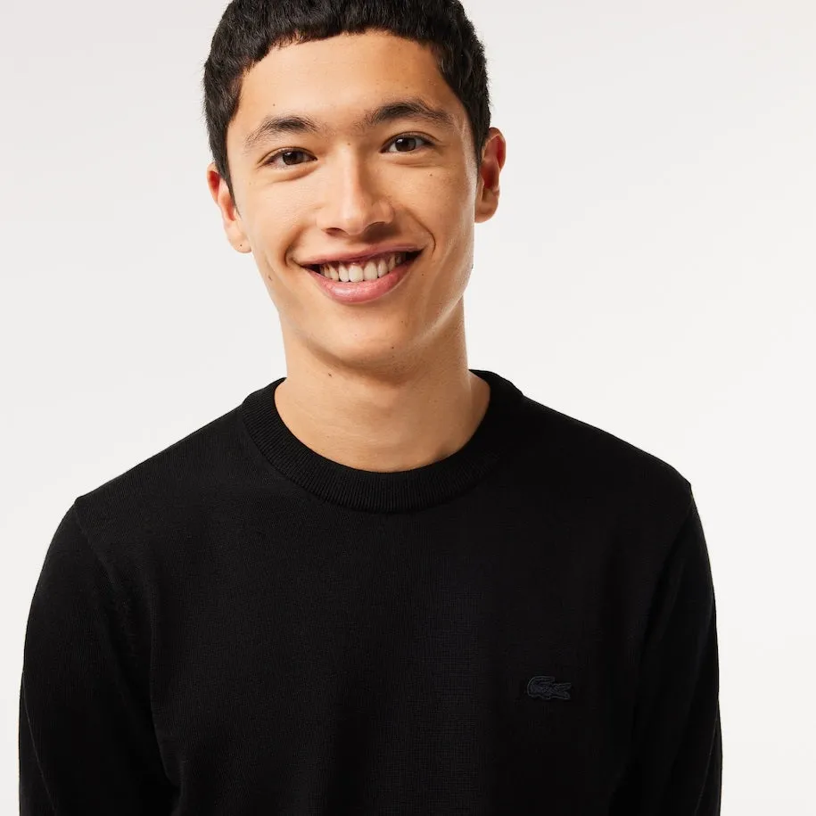LACOSTE - PULLOVER DA UOMO IN LANA MERINO CON COLLO ROTONDO