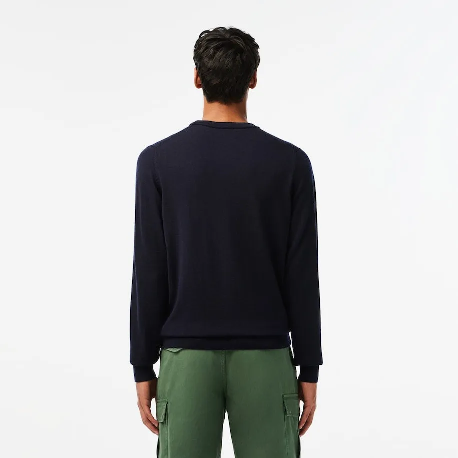 LACOSTE - PULLOVER DA UOMO IN LANA MERINO CON COLLO ROTONDO