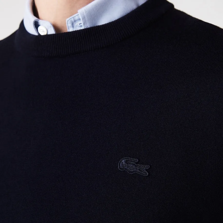 LACOSTE - PULLOVER DA UOMO IN LANA MERINO CON COLLO ROTONDO