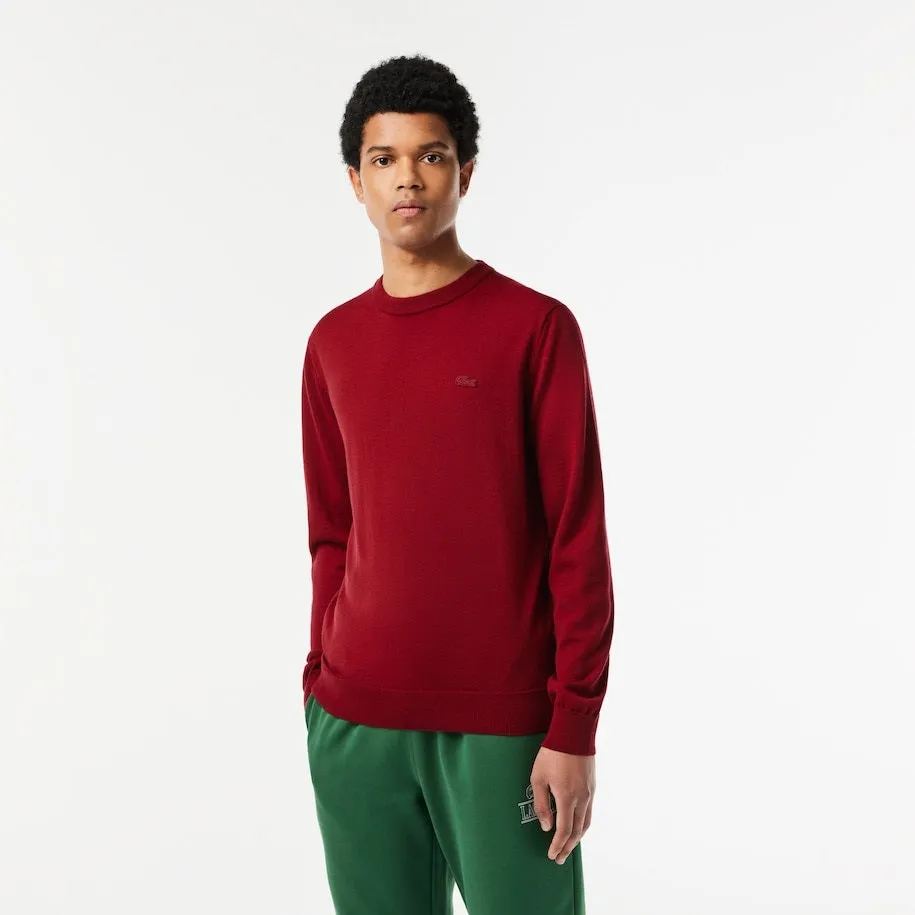 LACOSTE - PULLOVER DA UOMO IN LANA MERINO CON COLLO ROTONDO