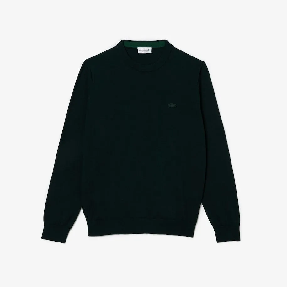LACOSTE - PULLOVER DA UOMO IN LANA MERINO CON COLLO ROTONDO