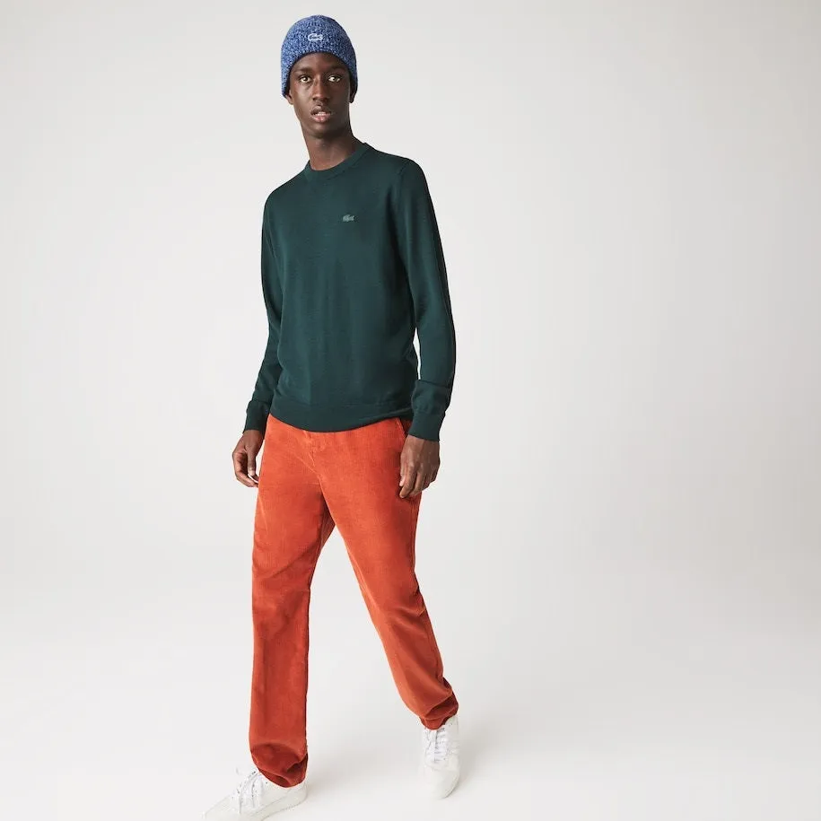 LACOSTE - PULLOVER DA UOMO IN LANA MERINO CON COLLO ROTONDO