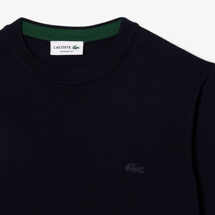 LACOSTE - PULLOVER DA UOMO IN LANA MERINO CON COLLO ROTONDO