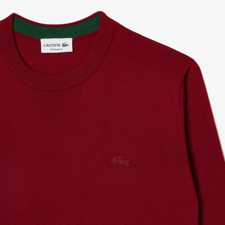 LACOSTE - PULLOVER DA UOMO IN LANA MERINO CON COLLO ROTONDO