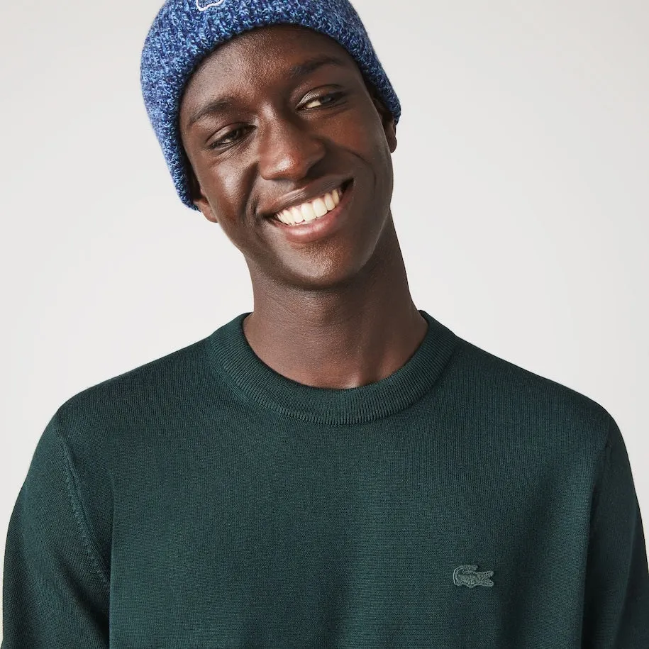LACOSTE - PULLOVER DA UOMO IN LANA MERINO CON COLLO ROTONDO