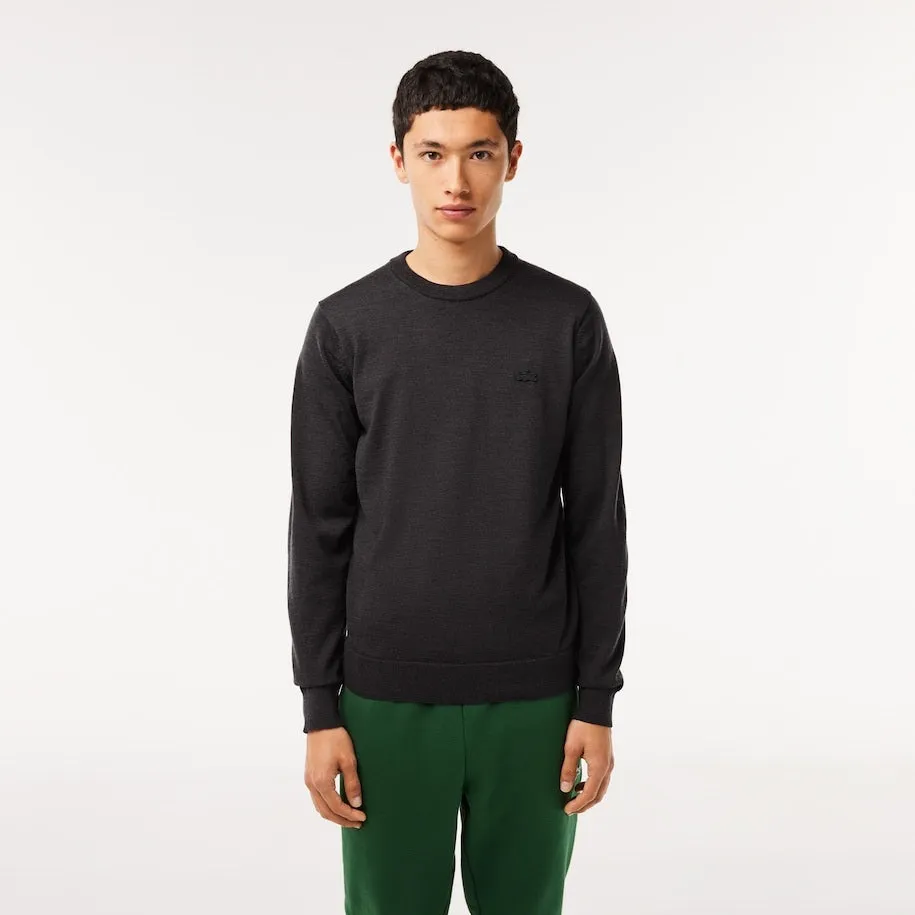 LACOSTE - PULLOVER DA UOMO IN LANA MERINO CON COLLO ROTONDO