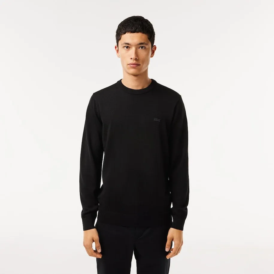 LACOSTE - PULLOVER DA UOMO IN LANA MERINO CON COLLO ROTONDO