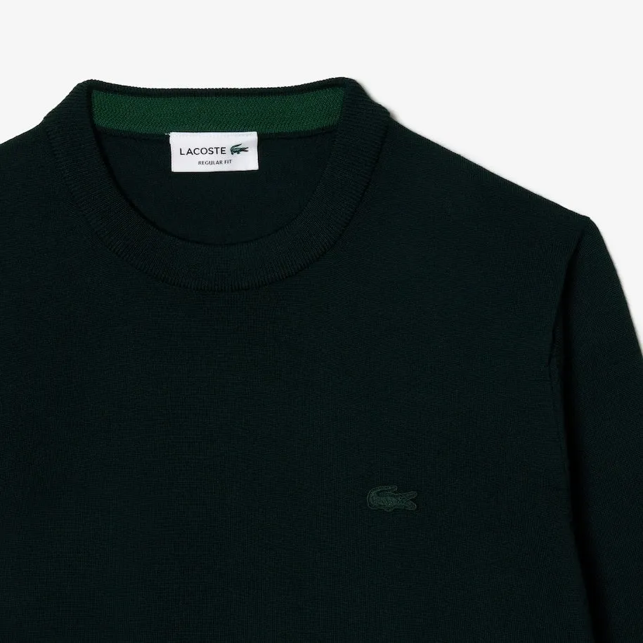 LACOSTE - PULLOVER DA UOMO IN LANA MERINO CON COLLO ROTONDO