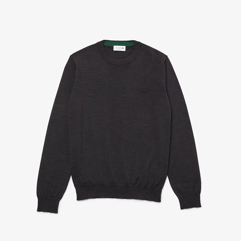 LACOSTE - PULLOVER DA UOMO IN LANA MERINO CON COLLO ROTONDO