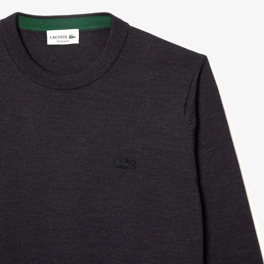 LACOSTE - PULLOVER DA UOMO IN LANA MERINO CON COLLO ROTONDO