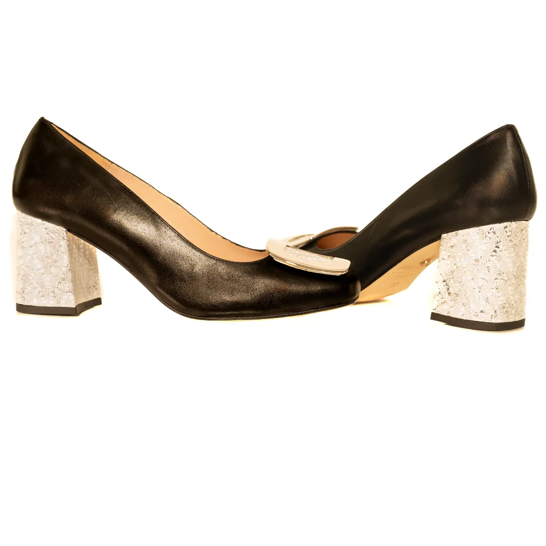 London Heels Black and Texturized White
