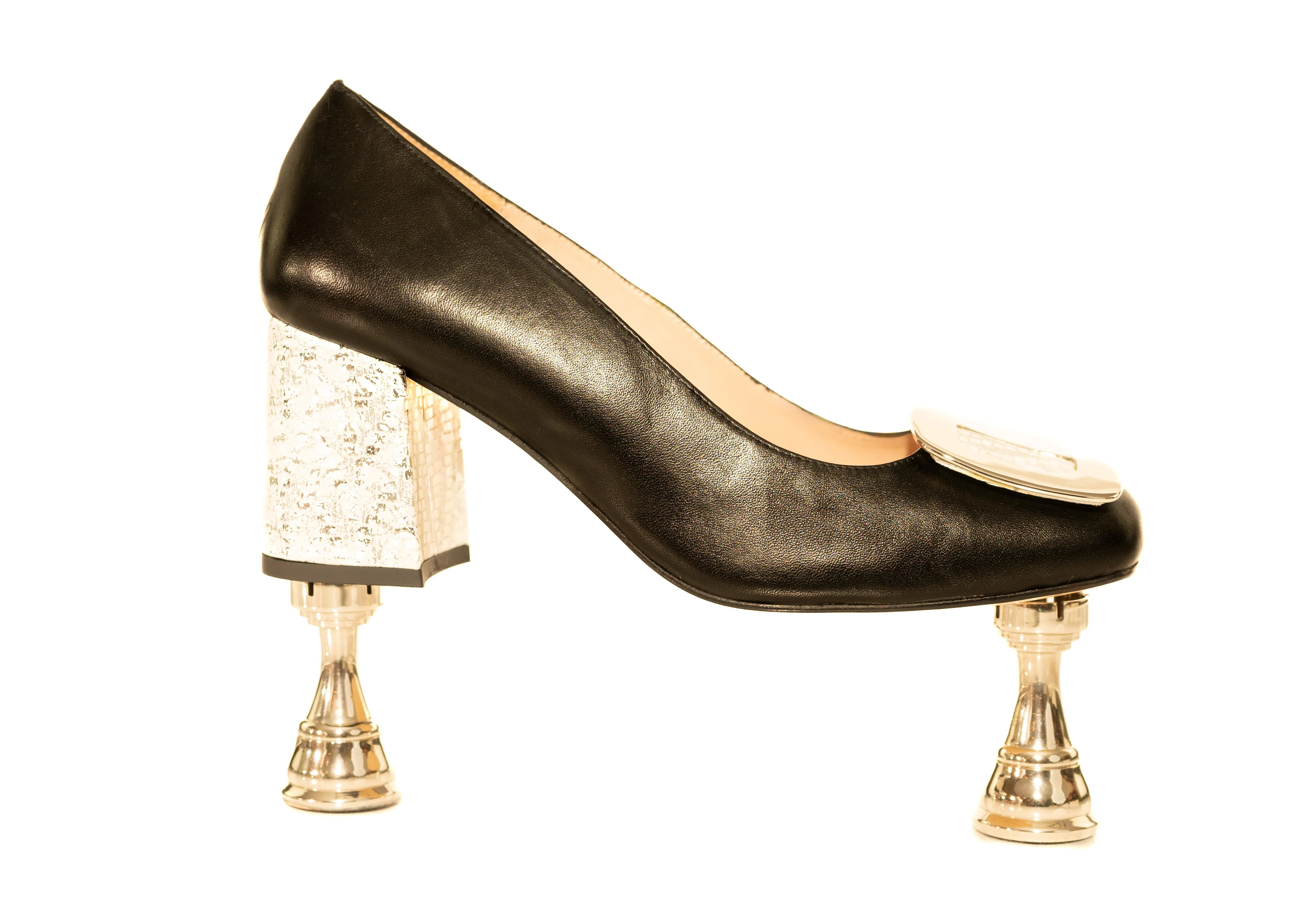 London Heels Black and Texturized White