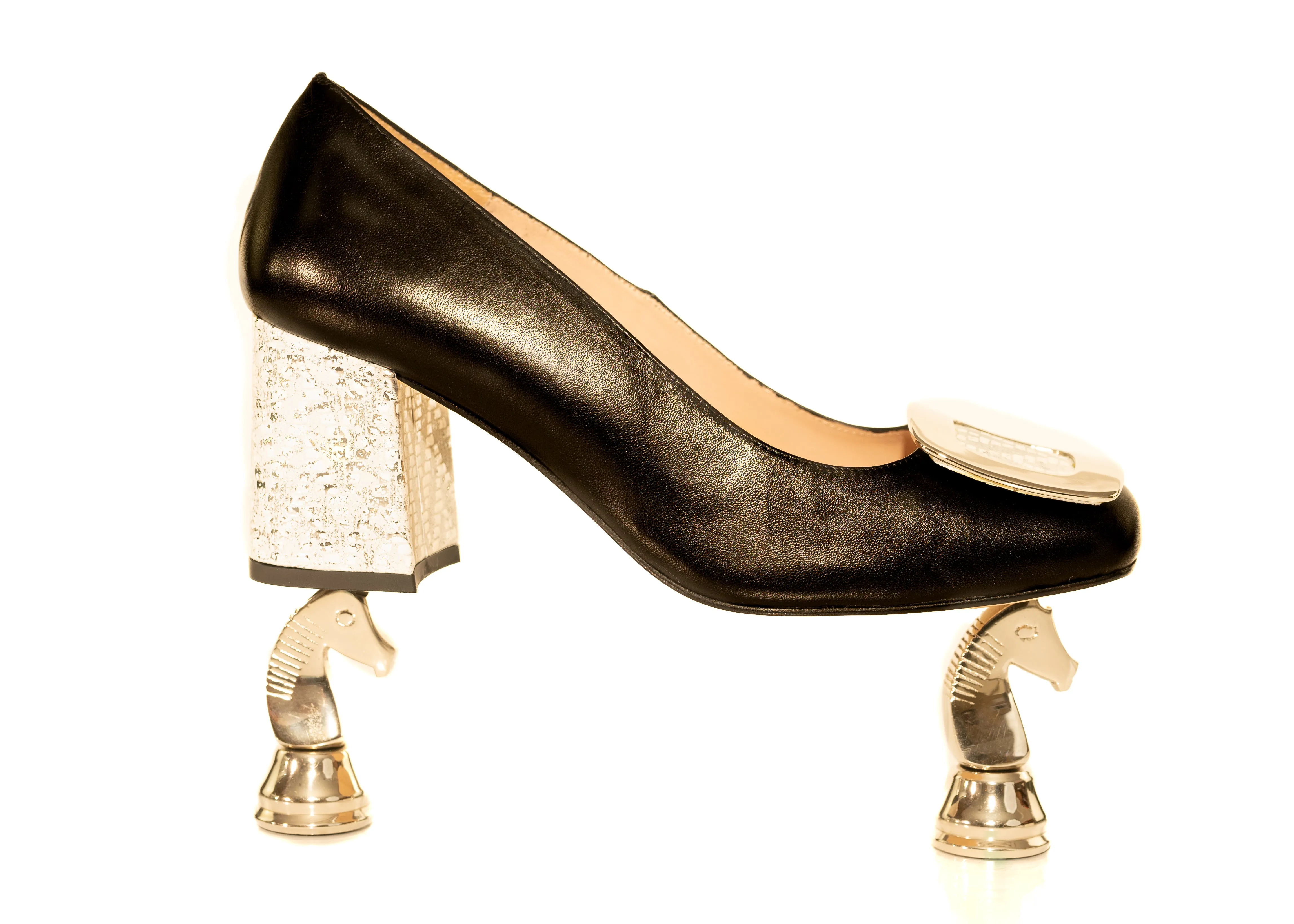 London Heels Black and Texturized White