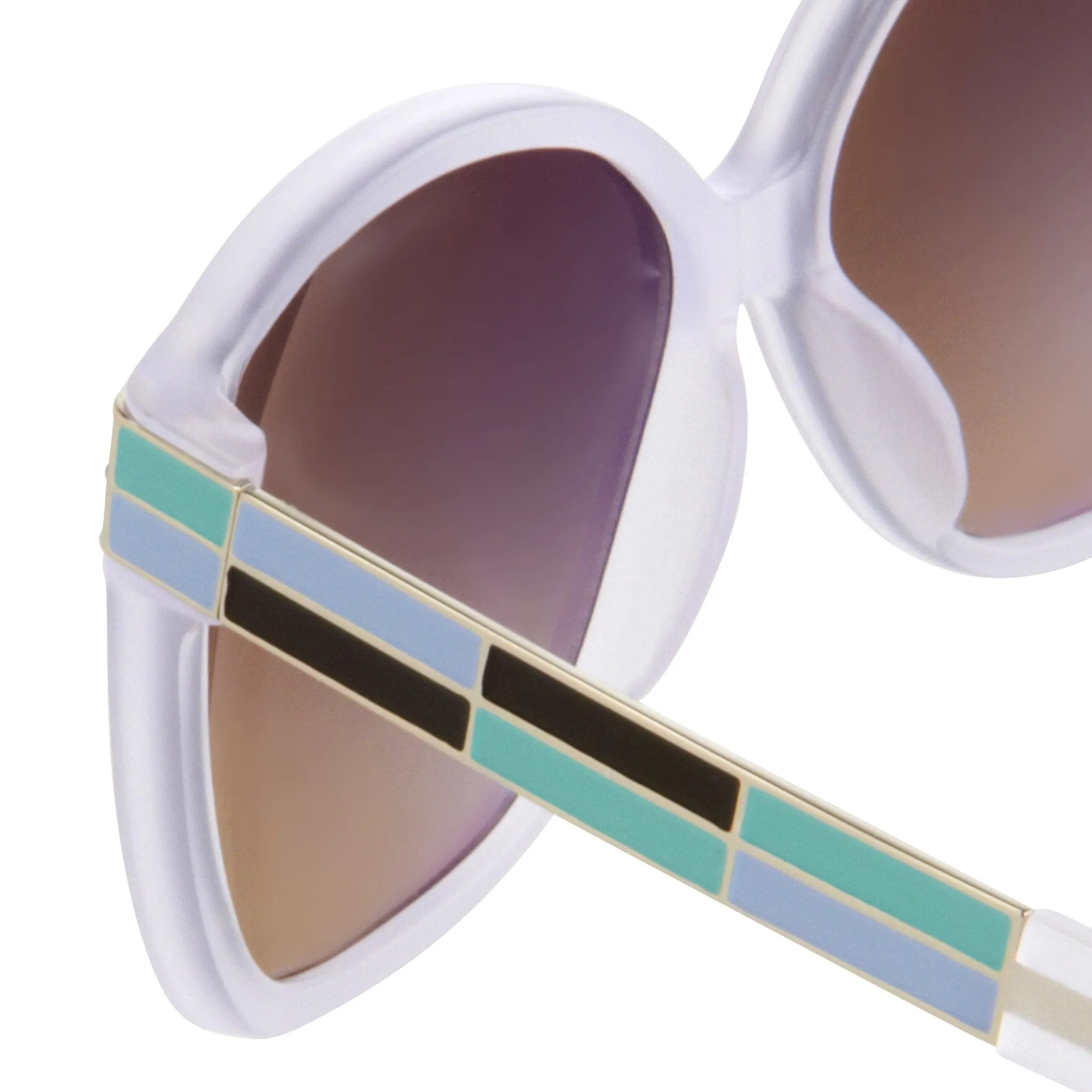 Oscar De La Renta Sunglasses Oversized White and Green